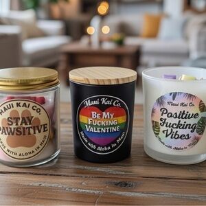 Valentine’s candles from Maui